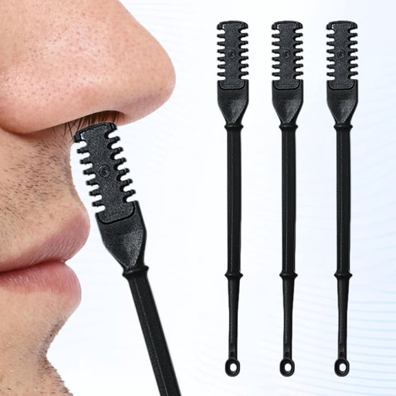 Safeglitz Manual Nose Hair Clipper - 360掳 Rotating Double Brush Head, Available in 4 Colors