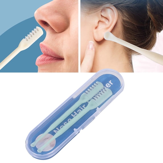 Safeglitz Manual Nose Hair Trimmer - Portable Head Cutter with Ear Spoon Shaver, Cleaning Artifact