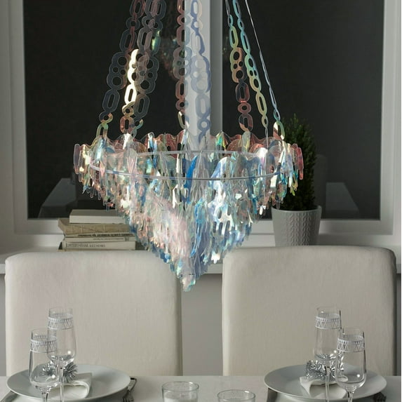 Safeglitz Neon Color Chandelier Lamp Shade– Pendant-Style Decorative Light Cover, Fits Living Rooms, Bedrooms, Dorms, Weddings, And Home Decor,Wall Sticker Waistline Decoration E