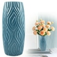 thumbnail image 1 of Safeglitz Plastic Camellia Vase（Creative Colored Style）, with Imitated Glaze, High Durability Against Breaking, for Both Dry And Fresh Flowers,Nordic Vase Blue, 1 of 9