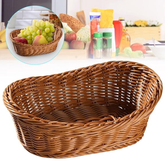 Safeglitz Rattan Bread Proofing Basket, Natural Fermentation Tool for Artisan Loaf Patterns, Durable Weaving Small Plate Dessert Tray, Perfect for Sourdough Bakers