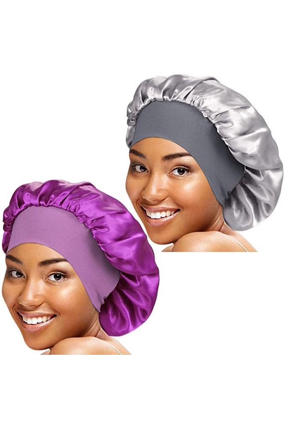 Satin Sleep Bonnet - Elastic Women's Night Cap, Soft for Sleeping