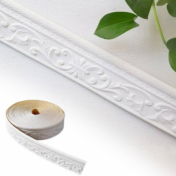 Safeglitz Self-Adhesive 3D Flexible Wall Molding Trim–Waist Line/Skirting Line/Floor Baseboard Sticker, for Diy Home Wall Decor And Edge Bordering,Skirting Wall Stickers