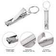 thumbnail image 1 of Safeglitz Ultra-Thin Multi-Functional Stainless Steel Nail Clippers - Portable Foldable, Beauty Tool, 1 of 6