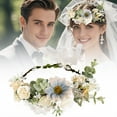 thumbnail image 1 of Safeglitz Women’s Flower Crown Headband – Ribbon Hair Wreath for Weddings, Proms & FestivalsForest makeup shooting hair ring wreath props 58350, 1 of 9
