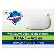 Safeguard Bar Soap Fresh Clean Scent with Aloe, 4 oz, 8 Count