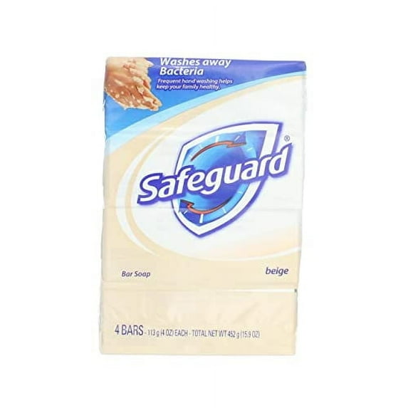 Safeguard Beige Bar Soap 4 oz, 4 bars (Pack of 3)