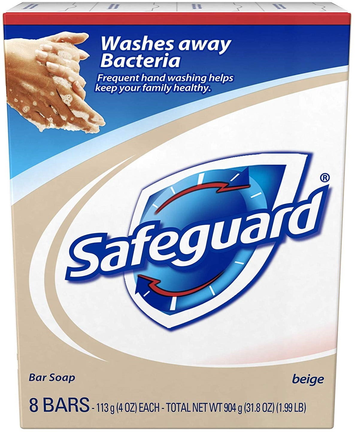 Safeguard Original Antibacterial Deodorant Bar Soap, Beige Bath & Hand