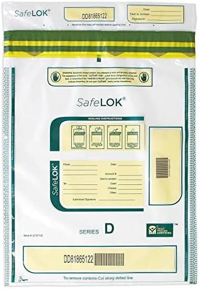 Safelok TamperEvident Seal Cash Deposit Bags Money Bag With Unique