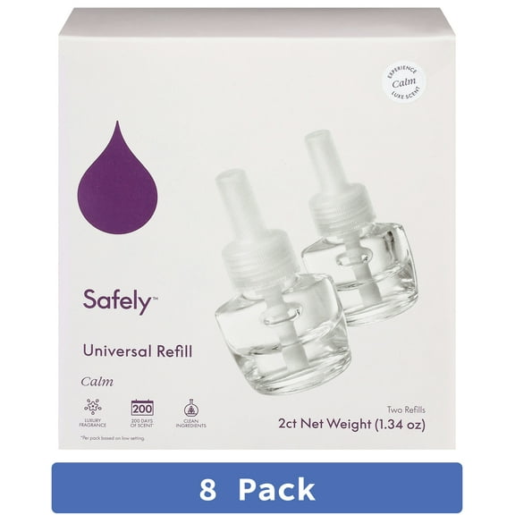 Safely Calm Air Freshener Plugin Refill 1.34 fl Ounce (Pack of 8)