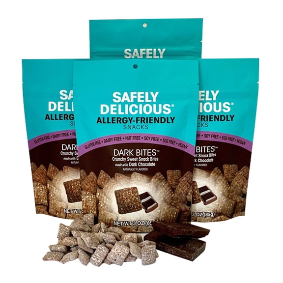 Safely Delicious Dark Bites 4 Pack Allergen Free Snack (3 oz.)