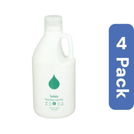 Safely Free & Clear Laundry Detergent 64 Ounce (Pack of 4)