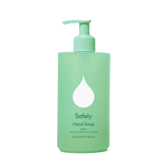 Safely Hand Soap Rise - Plant-Based Moisturizing Aloe & Coconut Formula with Signature Bright Scent | Paraben-Free, Skin-Calming | Liquid Hand Soap, 12 fl oz,