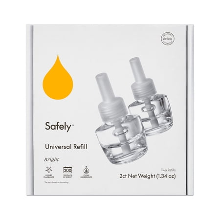 Safely Plug-In Scented Diffuser Refills, Bright Scent, 2 Count, 0.67 fl oz Each