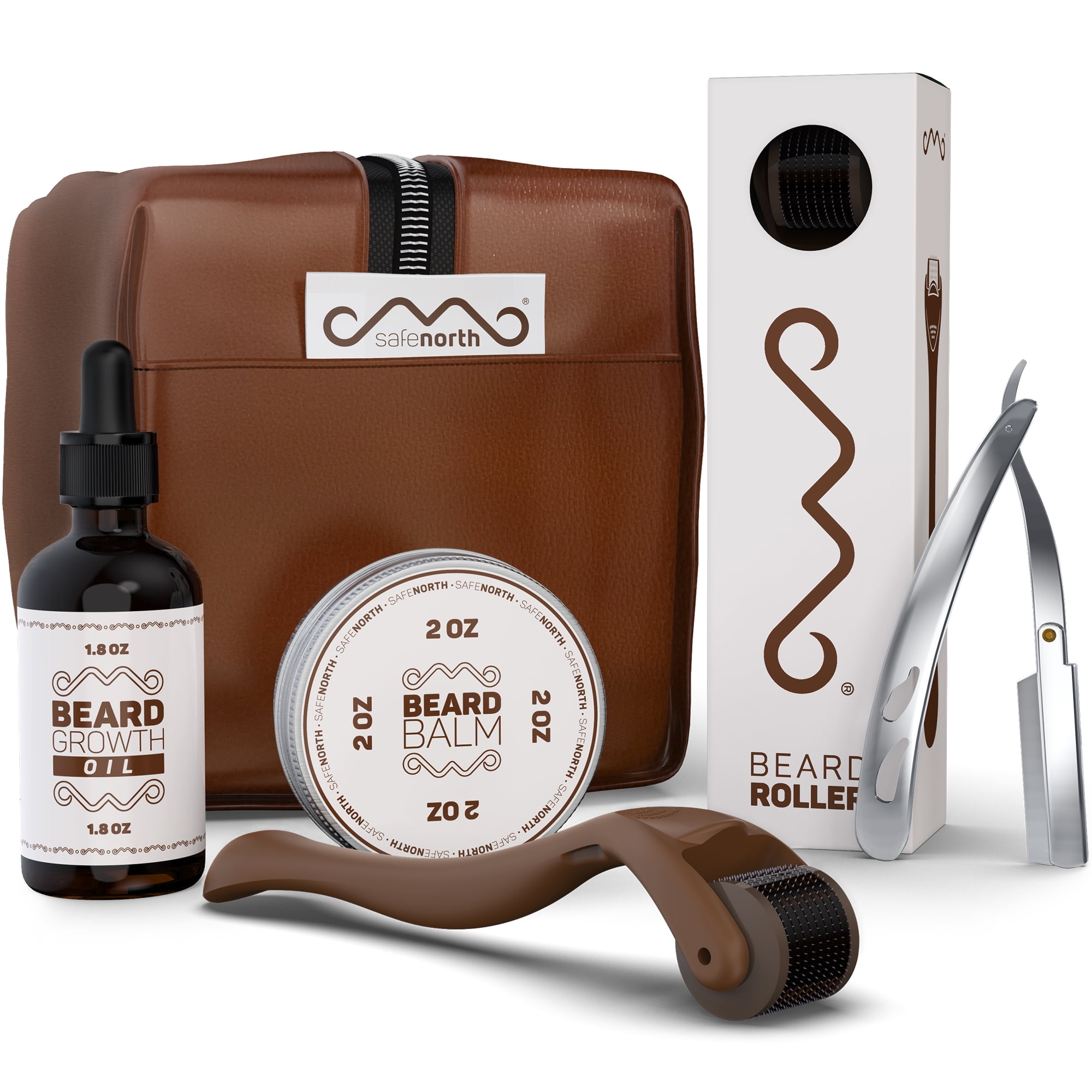 Safenorth Beard Growth Kit Derma Roller for Beard, Beard Growth Oil and ...
