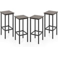 thumbnail image 1 of Safeplus 26" Square Industrial Bar Stools,Set of 4 Barstools with Metal Footrest for Dining Room, Kitchen, 1 of 7