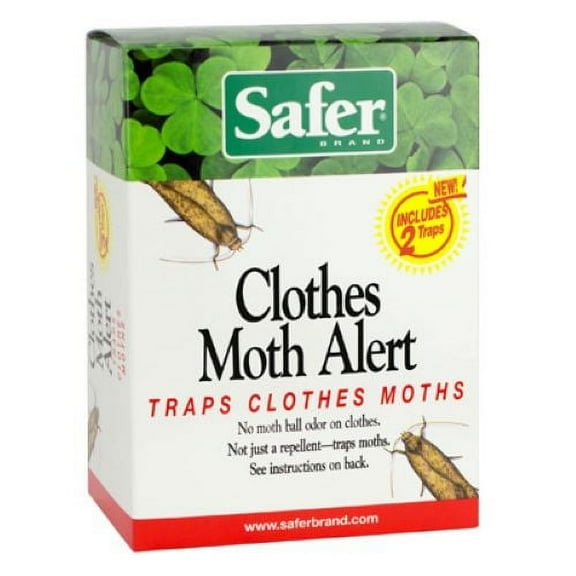 Safer 07270 2-Pack of Clothes Moth Alert Traps - Quantity of 12