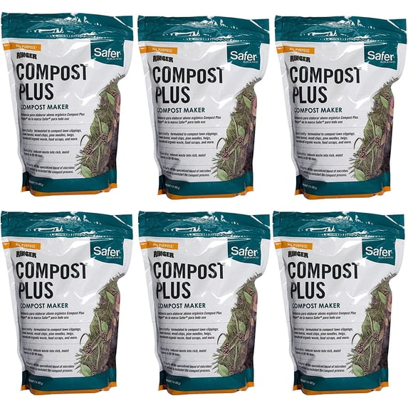 Safer 3050-6 Brand 2 lb. Compost Plus-6 Pack Ringer, Green
