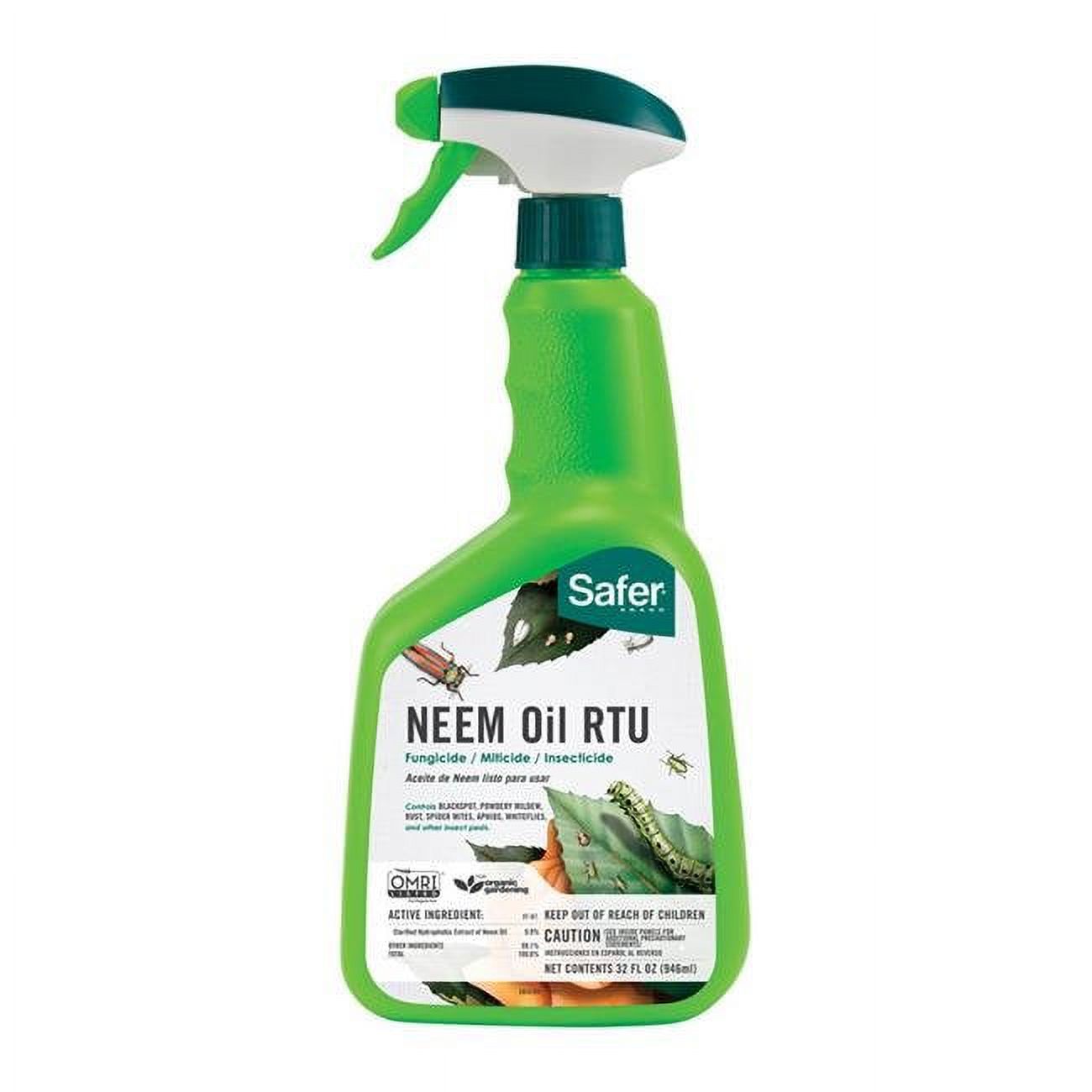 Safer Brand 7627144 32 oz Neem Oil Organic Insect Killer, Pack of 6