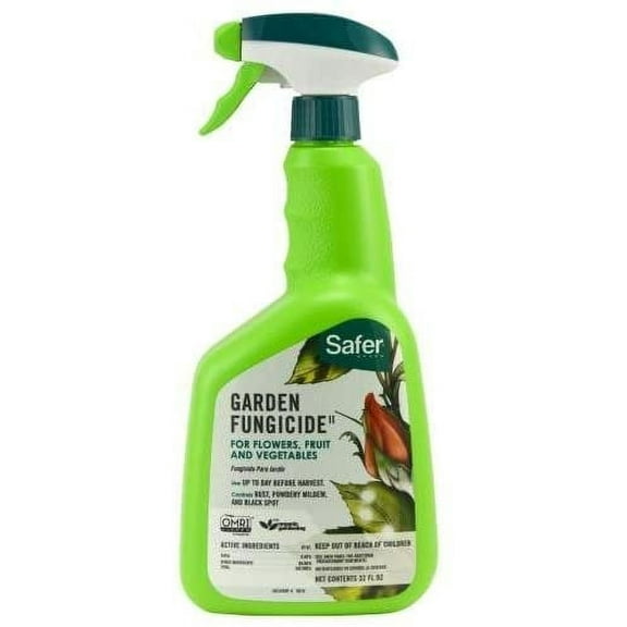 Safer Fungicide for Flowers, Fruits & Vegetables - OMRI Listed, Organic - 32 oz