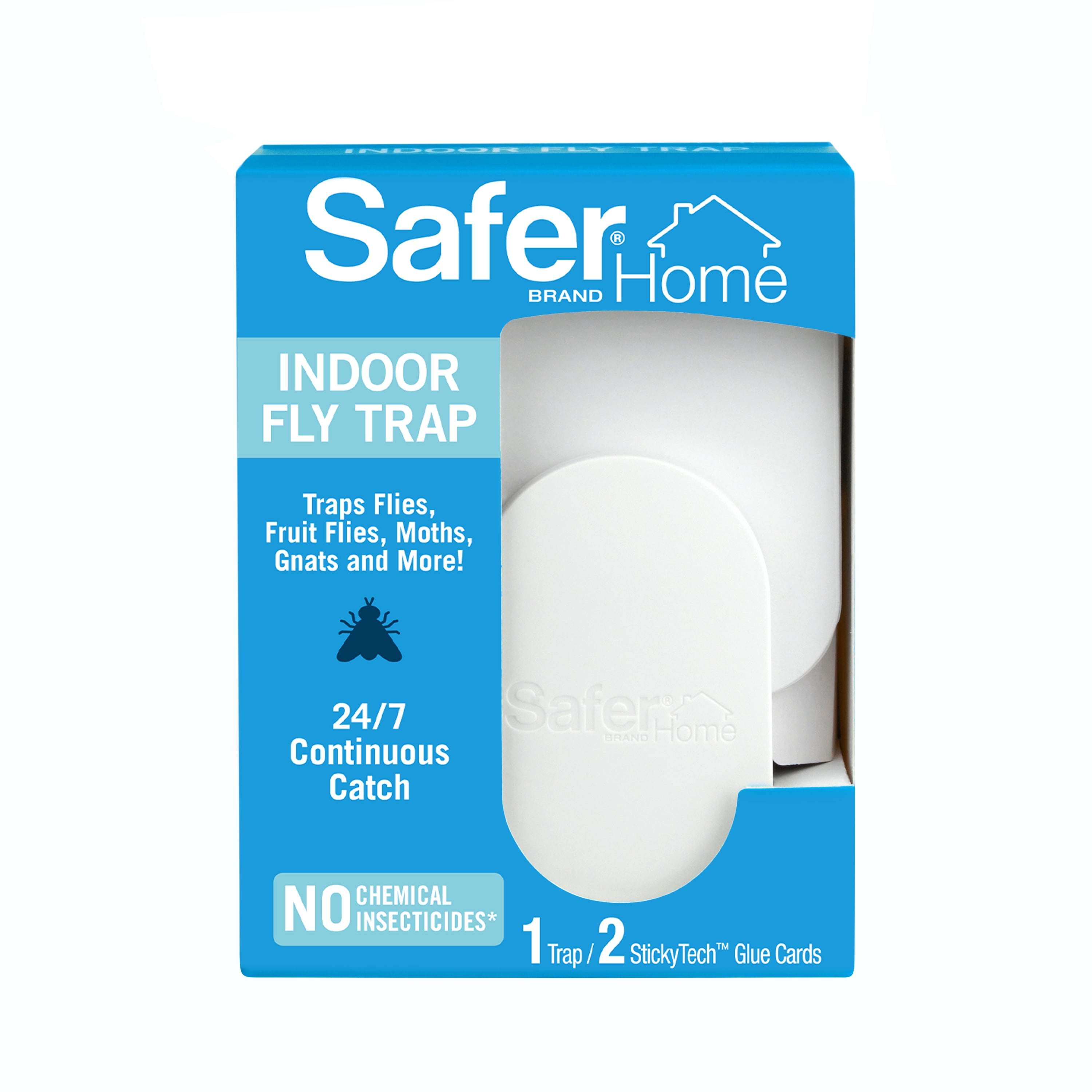 Safer Home Indoor Fly Trap - 1 Trap, 2 Glue Cards