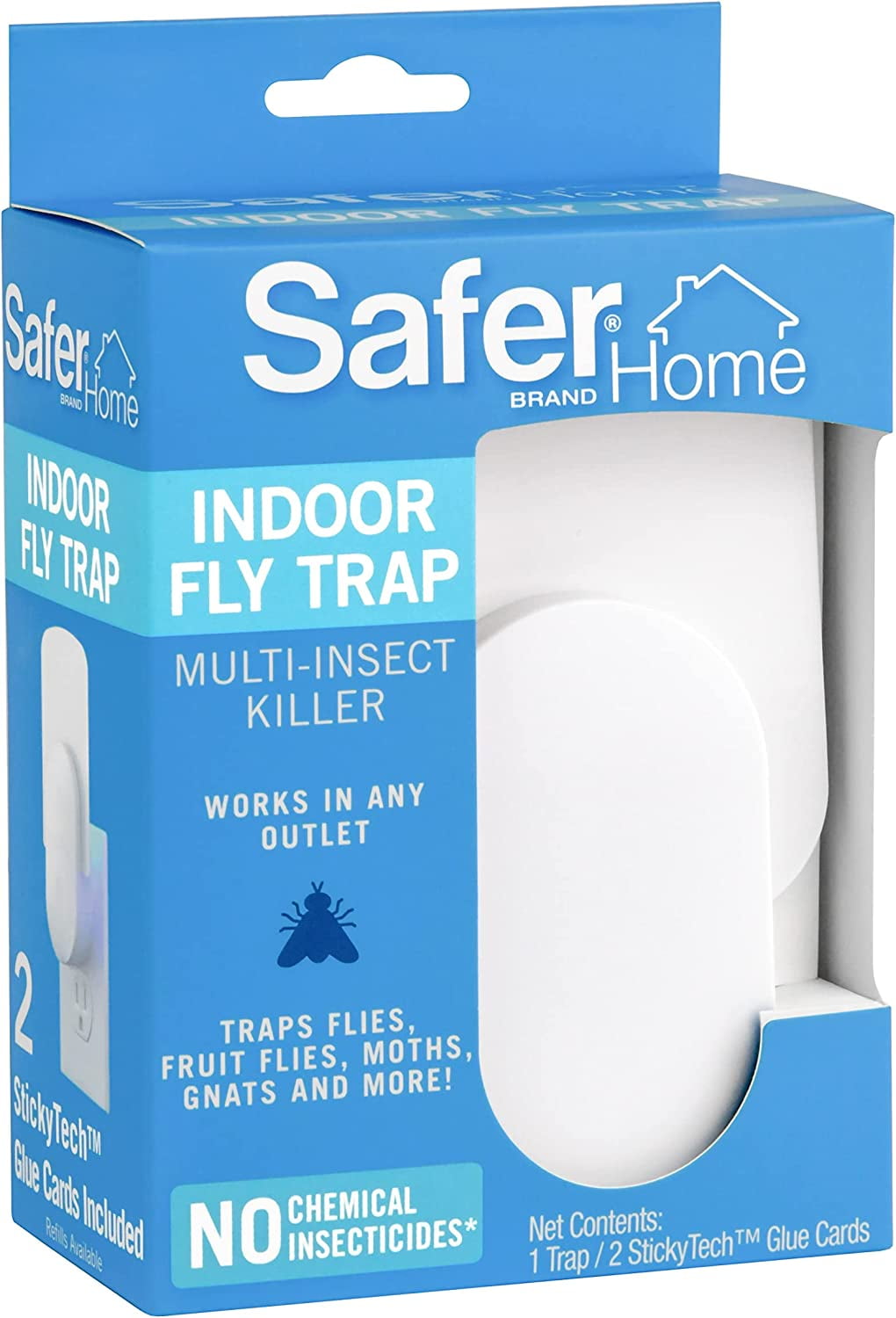  Customer reviews: Mosalogic Flying Insect Trap Plug-in Mosquito  Killer Indoor Gnat Moth Catcher Fly Tapper with Night Light UV Attractant  Catcher for Home Office White-1PACK