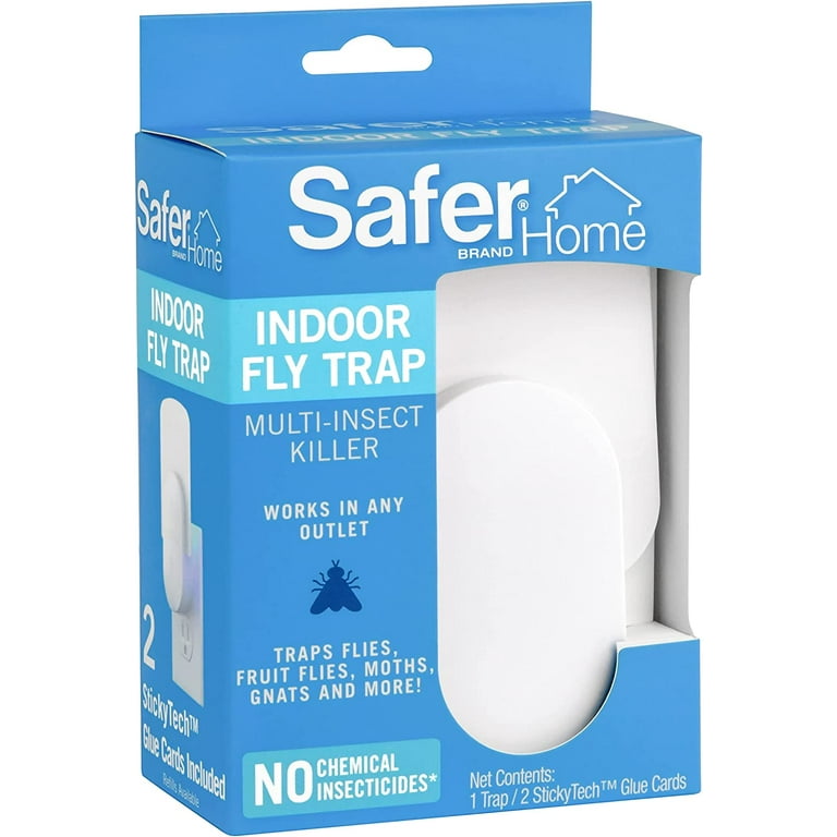 Mosalogic Fly Trap Indoor Flying Insect Traps Plug-in for Fruit Flies and  House Fly Insect Catcher - Gnat Killer Trapper - 400 Sq Ft Protection Area