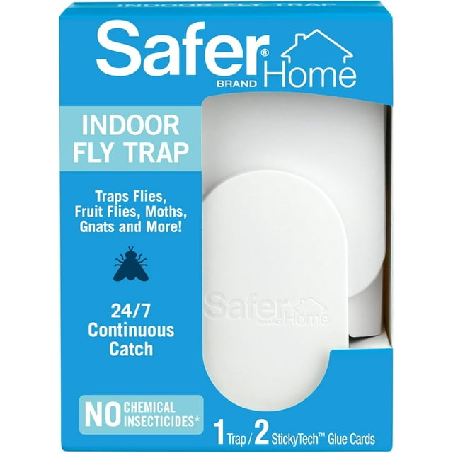 Safer Home SH502 Indoor Plug-In Fly Trap for Flies, Fruit Flies, Moths, Gnats, and Other Flying Insects – 400 Sq Ft of Protection