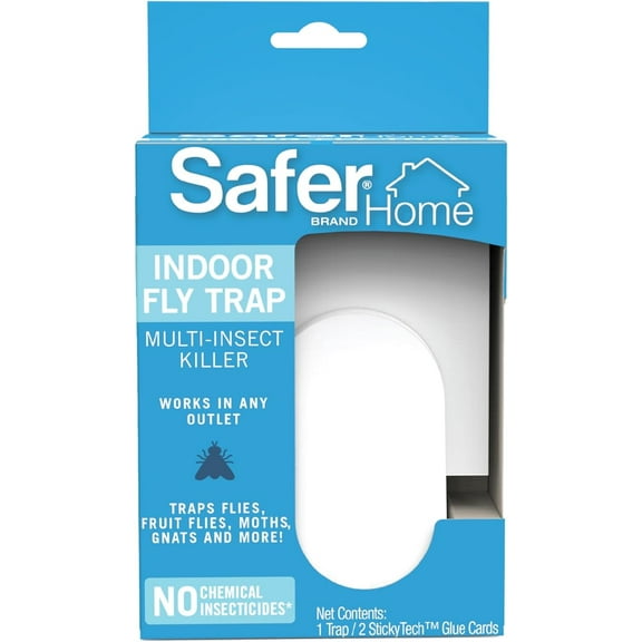 Safer Home SH502 Indoor Plug-In Fly Trap for Flies, Fruit Flies, Moths, Gnats, and Other Flying Insects – 400 Sq Ft of Protection