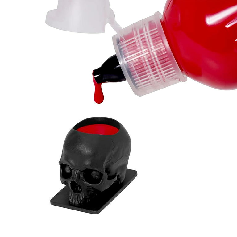 Saferly Skull Tattoo Ink Caps Cups for Tattooing, Disposable Pigment Holder  with Base, Microblading Permanent Makeup Tattoo Supplies, Size #16 Large