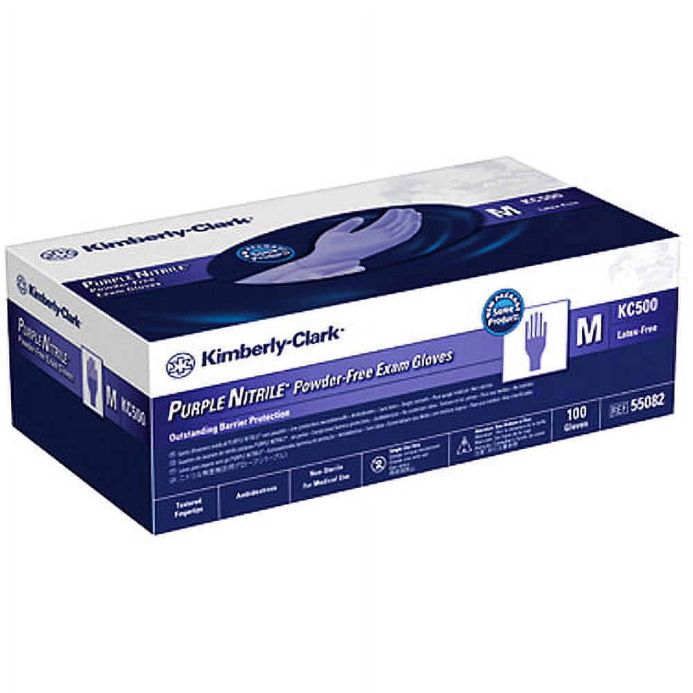 Safeskin Purple Nitrile Powder-Free Exam Disposable Gloves, Large