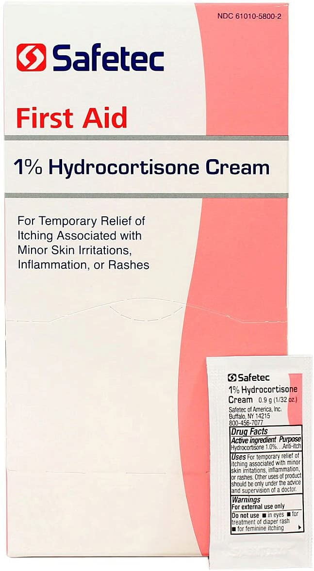 Safetec First Aid 1 Hydrocortisone Cream Itch Relief 0.09 Gram