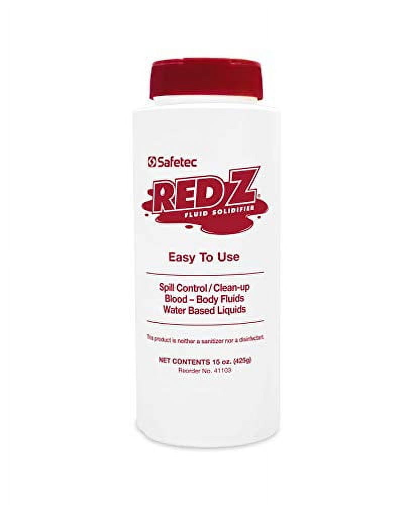 Safetec Red Z Spill Control Solidifier, 15 oz. shaker top bottle (12 bottles/case)