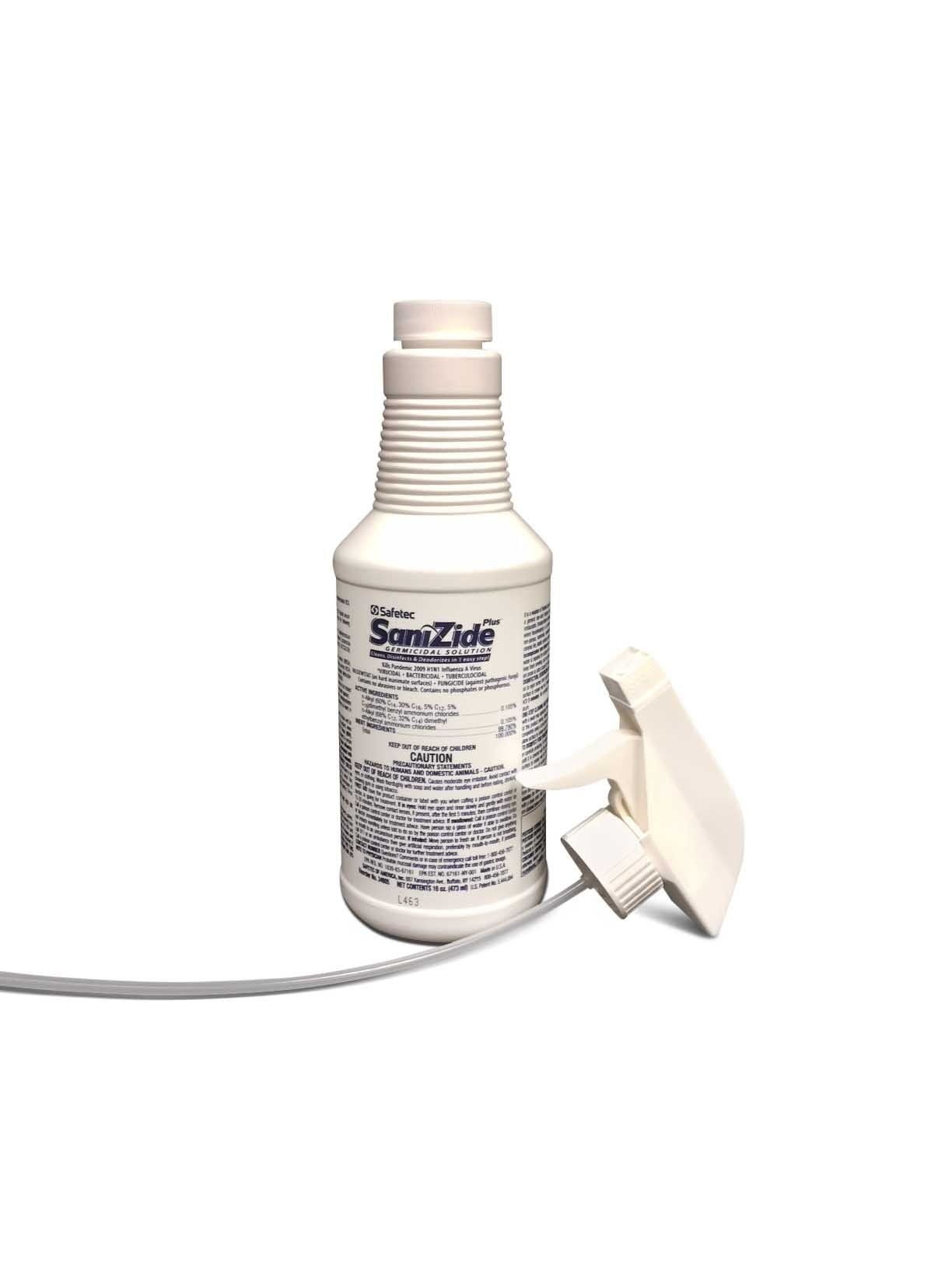 Safetec Sanizide Plus Germicidal Solution 16 oz Trigger Spray Bottle 1