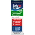 Safetussin DM Cough + Chest Congestion, Safe for Adults with High Blood