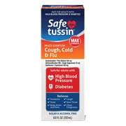 Safetussin Maximum Strength Cough, Cold, and Flu, Liquid, 8 oz