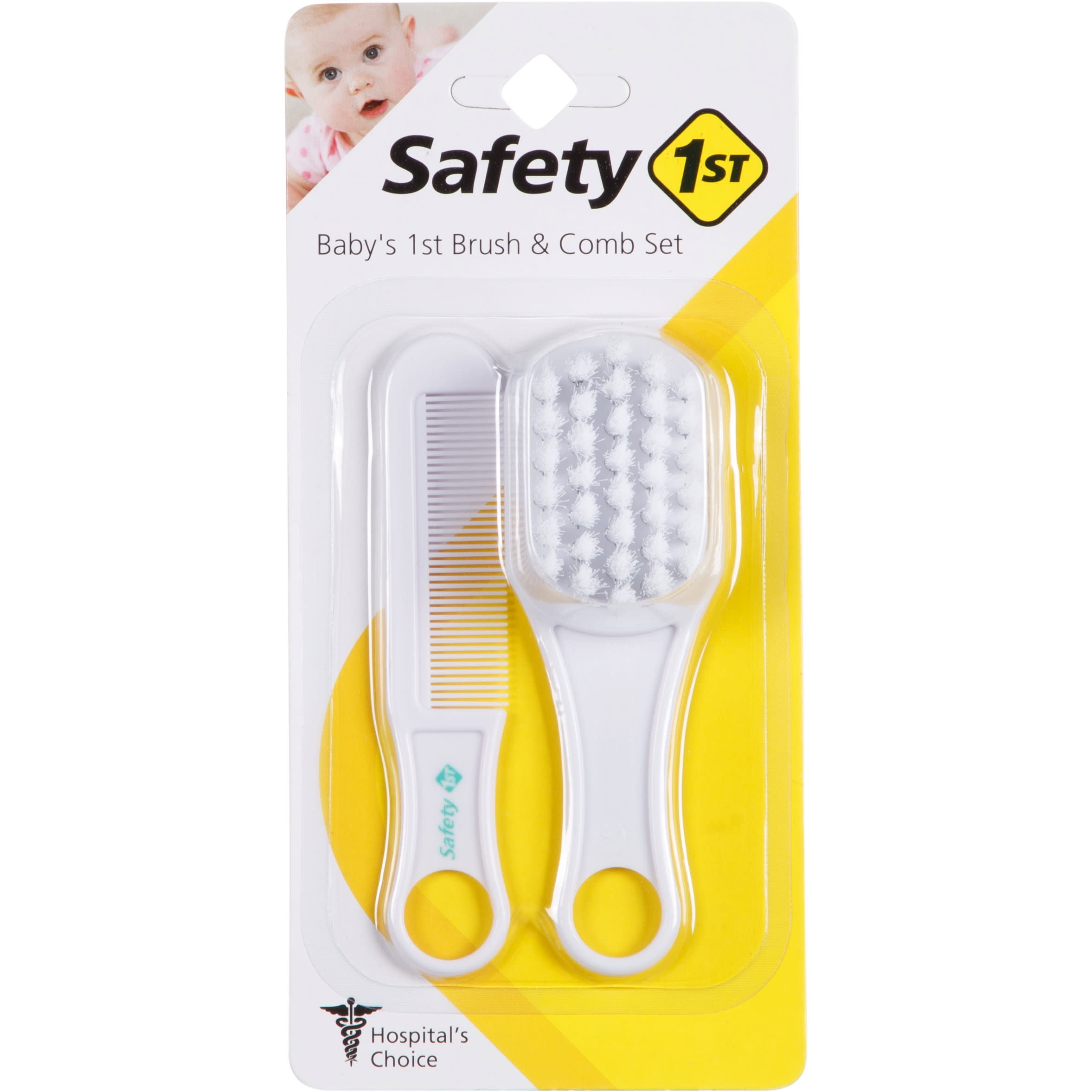 Safety 1ˢᵗ Baby's 1ˢᵗ Brush Comb, White