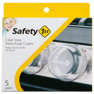 WeGuard 5 Pack Child Proof Clear Gas Stove Knob Covers+Oven Door Locks,  Baby Safety Adhesive Lock Kit for Toddler Kids Kitchen Safety Guard No  Drill 