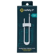 Safety 1ˢᵗ Double Door Baby-Proofing Cabinet Lock (2pk), White