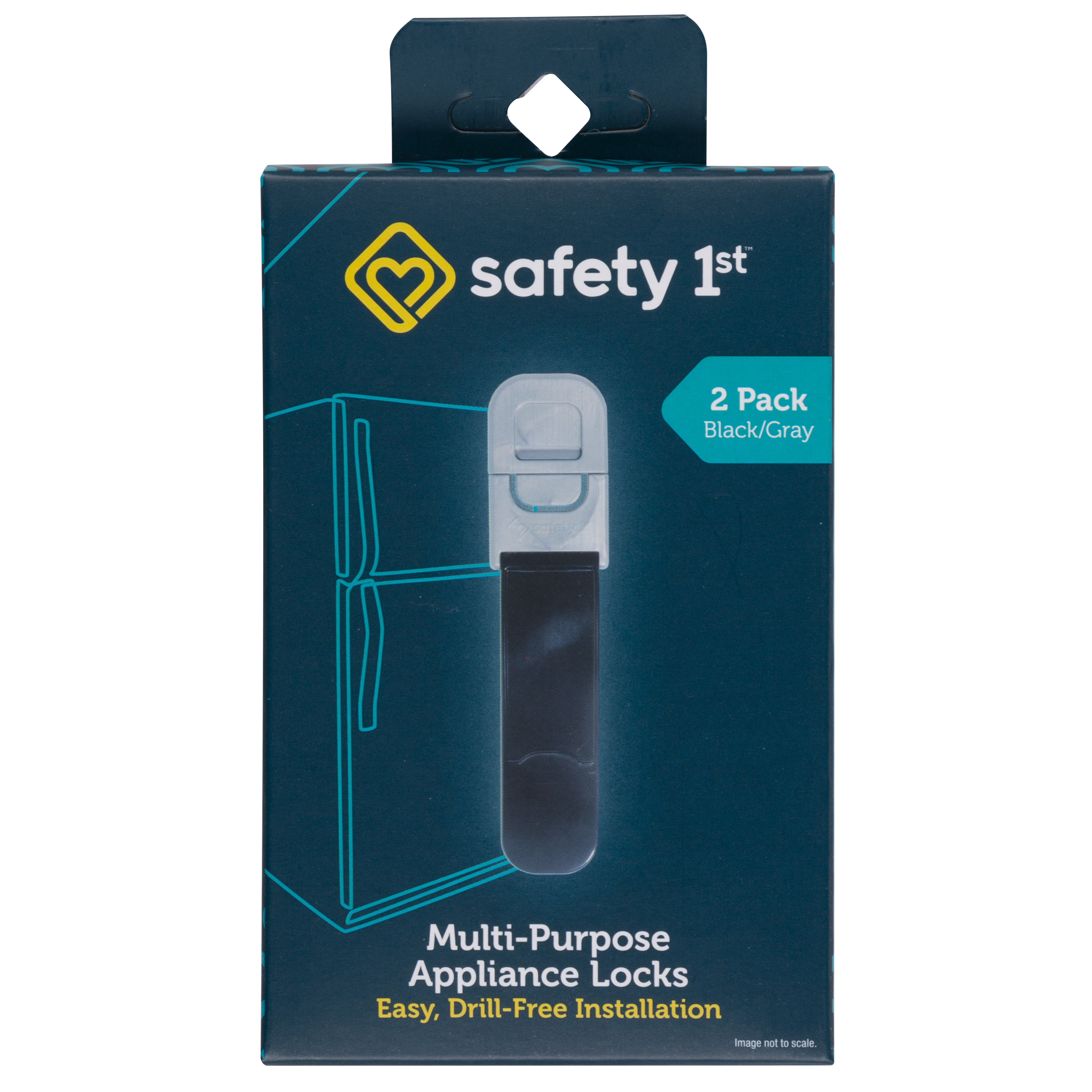 Safety 1ˢᵗ Multi-Purpose Appliance Lock (2pk), Black - image 1 of 7