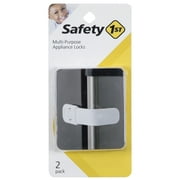 SUGARDAY Cabinet Locks Baby Proofing Child Safety Locks for Fridge Toilet  Doors Window Cabinets Drawers 2 pack Black