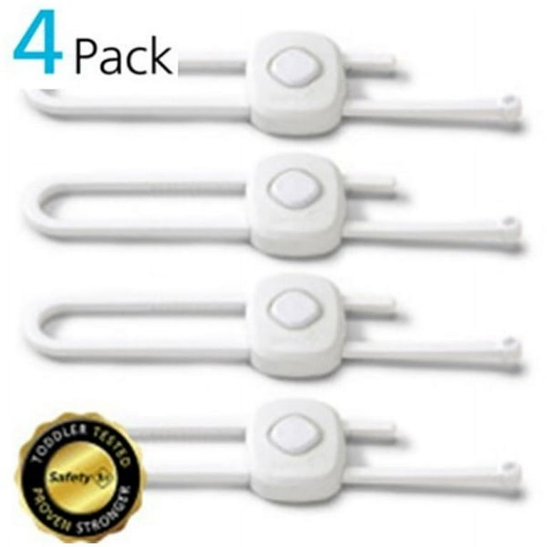 Safety 1ˢᵗ OutSmart Slide Lock 4pk, White