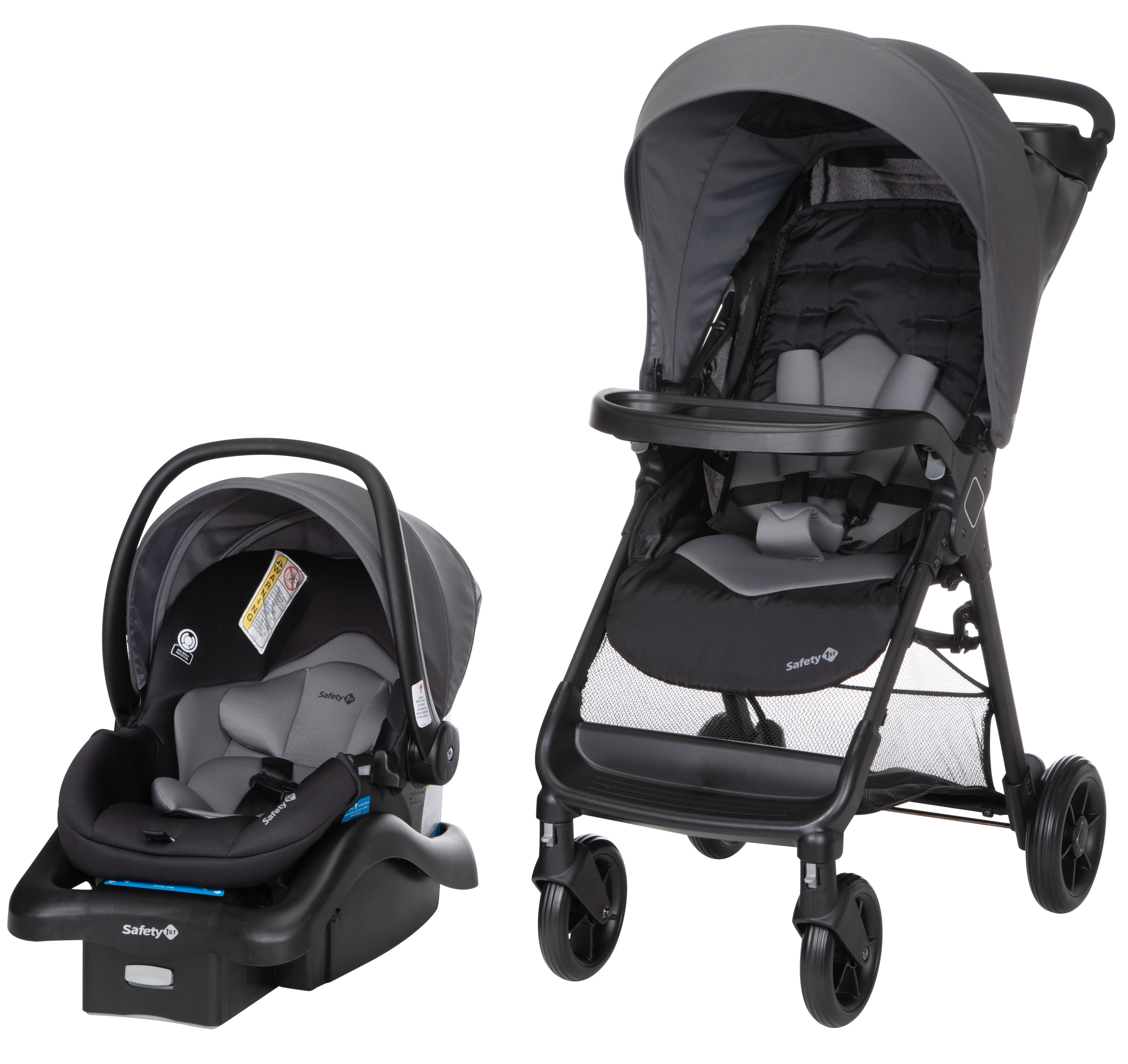 Safety 1ˢᵗ Smooth Ride Travel System Stroller and Infant Car Seat, Monument - image 1 of 28
