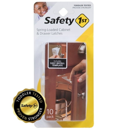 Safety 1?? Spring-Loaded Cabinet & Drawer Latch (10pk), White