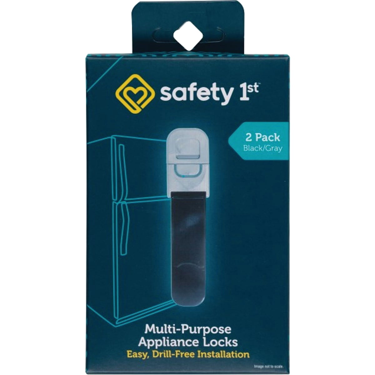Safety 1St/Dorel HS148 Appliance Lock, Black, 2-Pk. - Quantity 6