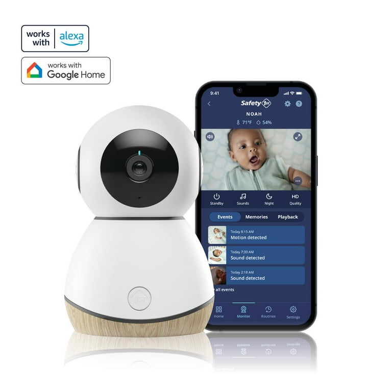 Safety 1st Smart Baby Monitor: Newborn Nursery Video, 360° Natural - Main Image