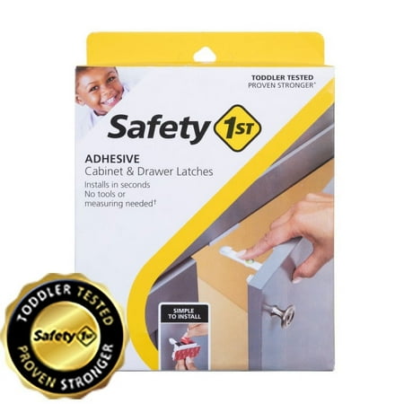 Safety 1?? Adhesive Cabinet Latch (8pk), White