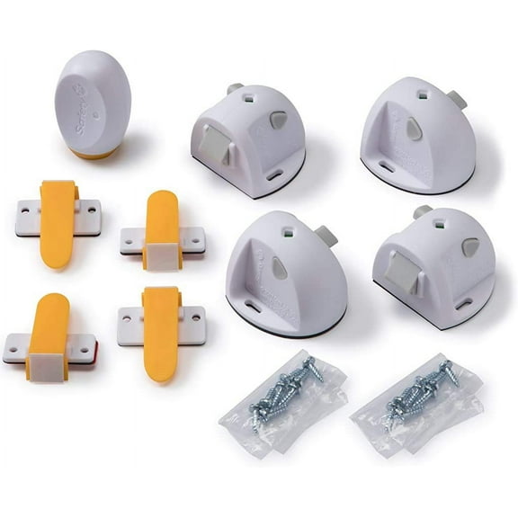 Safety 1st Adhesive Magnetic Lock System - Safety Cabinet Lock - 5 Piece, Multicolor