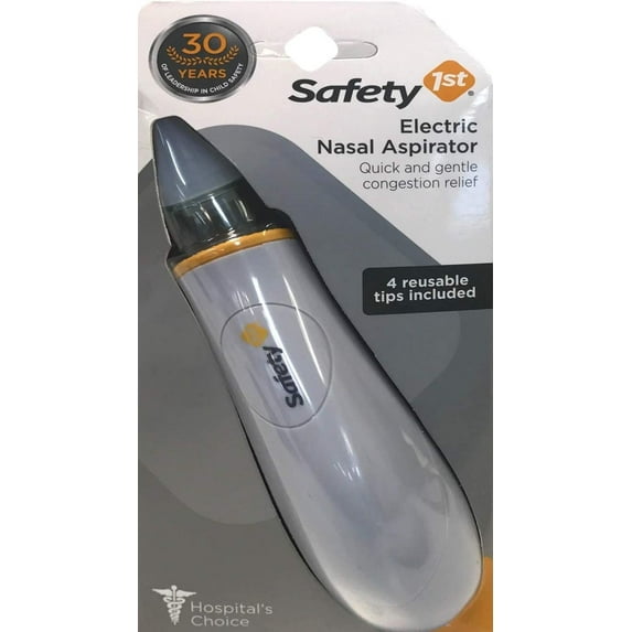 Safety 1st Advanced Solutions Quick Relief Electronic Baby Nasal Aspirator, Pearl and Grey