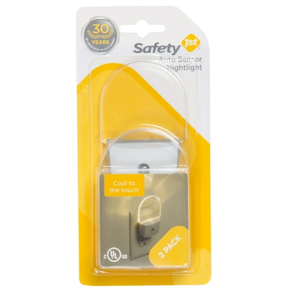 Safety 1st Auto Sensor Nightlight (2pk) with LED lights, Clear